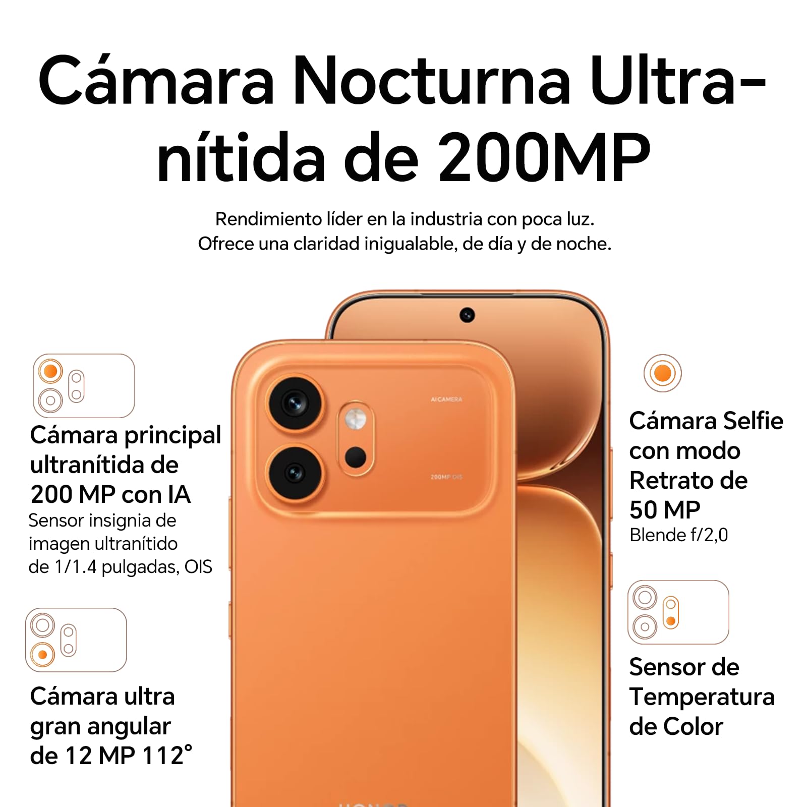 HONOR 600 5G Smartphone, Pantalla AMOLED 6,57" 120Hz, 8+512GB, Cámara 200MP, Batería 6400mAh, Carga 80W, IP68/IP69K (Golden White, 512, GB, 8, GB)
