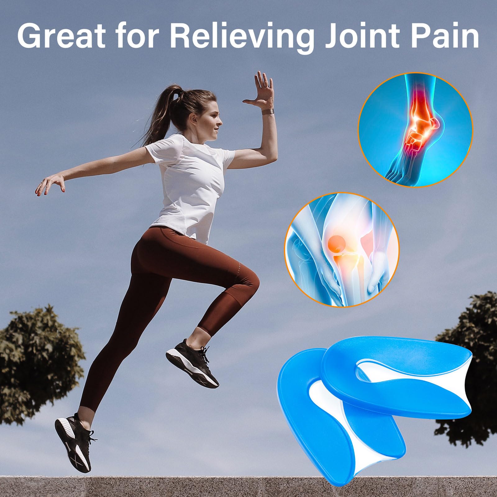Taloneras Silicona, Plantillas de Talón Gel, Aliviar Fascitis Plantar Plantilla Espolon Calcaneo, Reducir los Golpes, Plantillas Talon para Fascitis Plantar Hombres y mujeres(S/35-39)