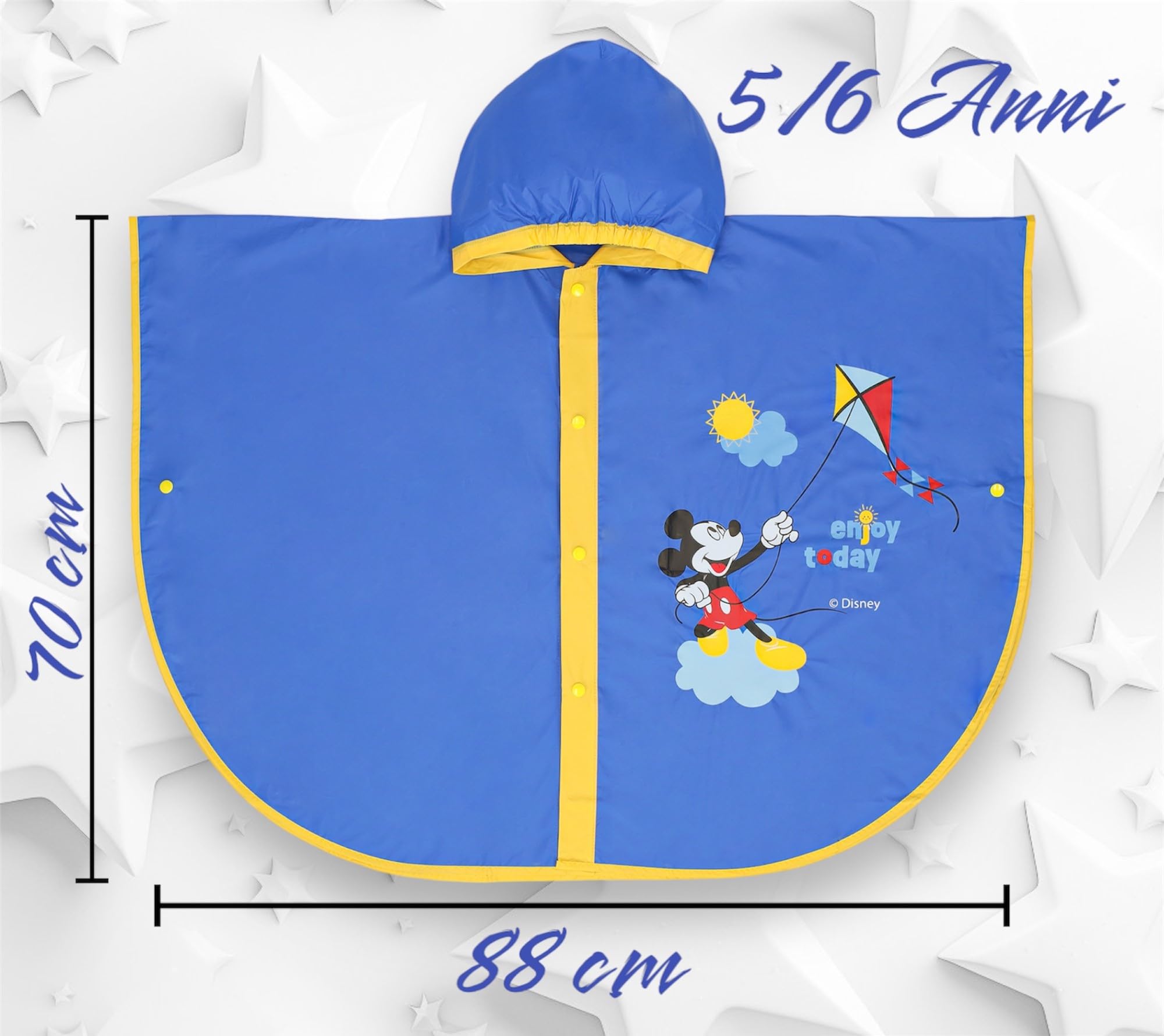Capa de lluvia Minnie Mickey Mouse Niña Impermeable Años Poncho Antilluvia Capa Niña Niños Chaqueta Niño Kway Regalo Cumpleaños Ropa