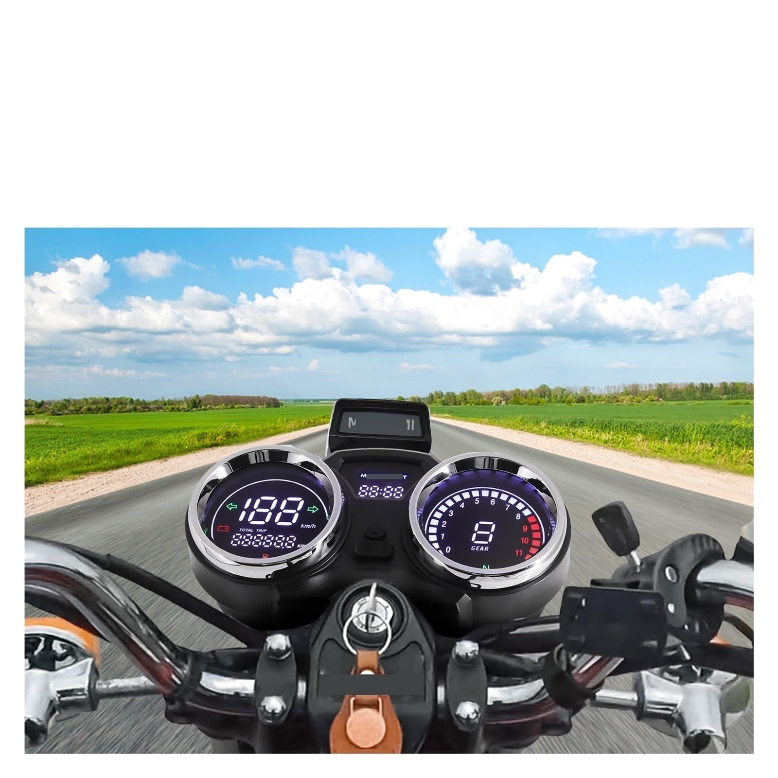 Tablero de moto Para motocicleta 150Gato 250c, velocímetro, conjunto de instrumentos digitales, pantalla electrónica, accesorios modificación del tablero