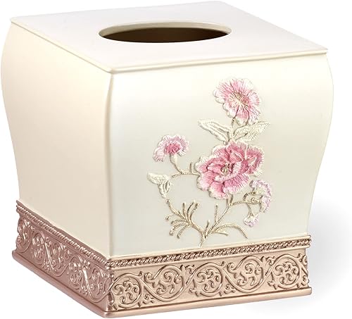 Popular Bath Dublin Rose, caja de pañuelos, beige