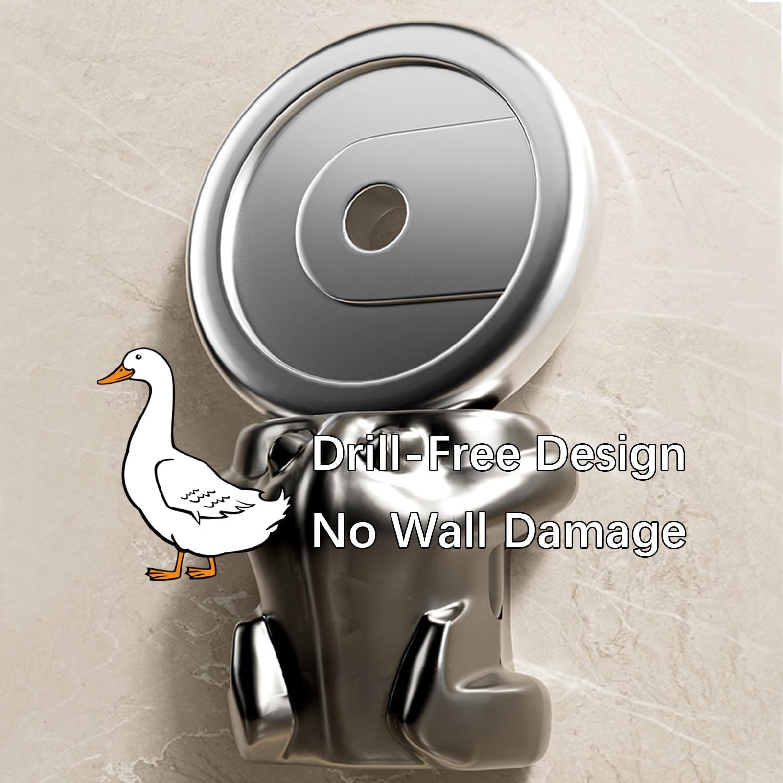 Bixury Cepillo de inodoro TPR sin cerdas en forma de cisne para baño