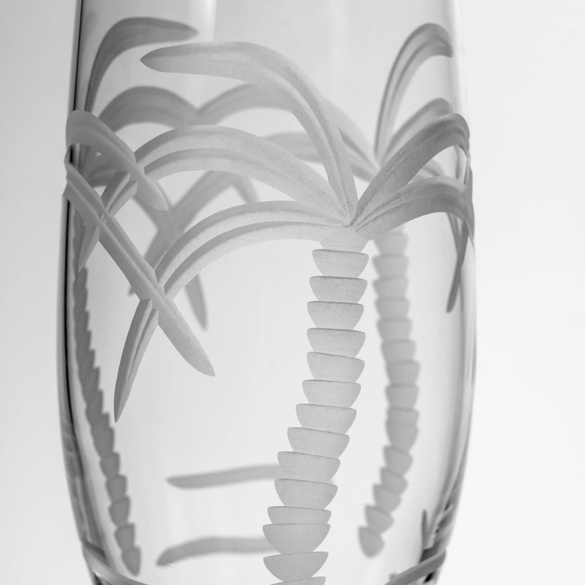 Rolf Glass Palm Tree Champagne Flutes - Set of 4 -3