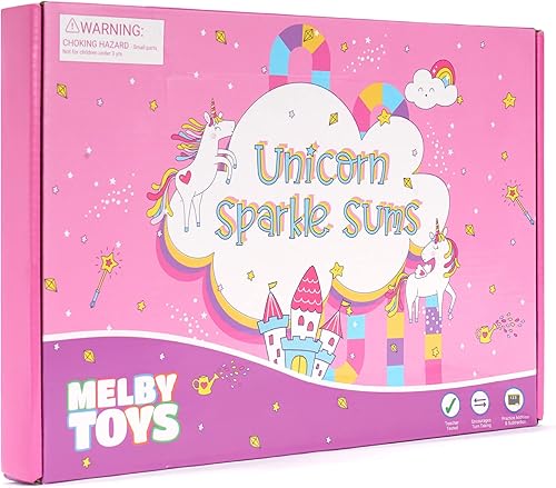 Unicorn Sparkle Sums I Juegos de matemáticas de jardín de infantes para niños de 4 a 8 años I Manipulativos de matemáticas 1er grado I Juegos de