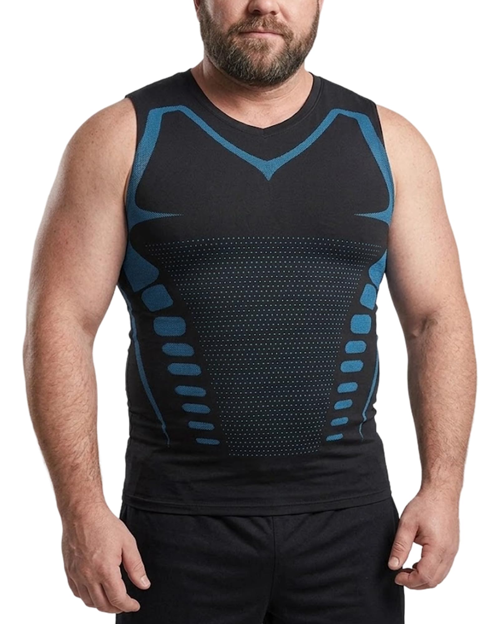 North Alpine Compression Shirt - Men NorthPower lonic Compression Vest for Posture Support and Chest Slimming