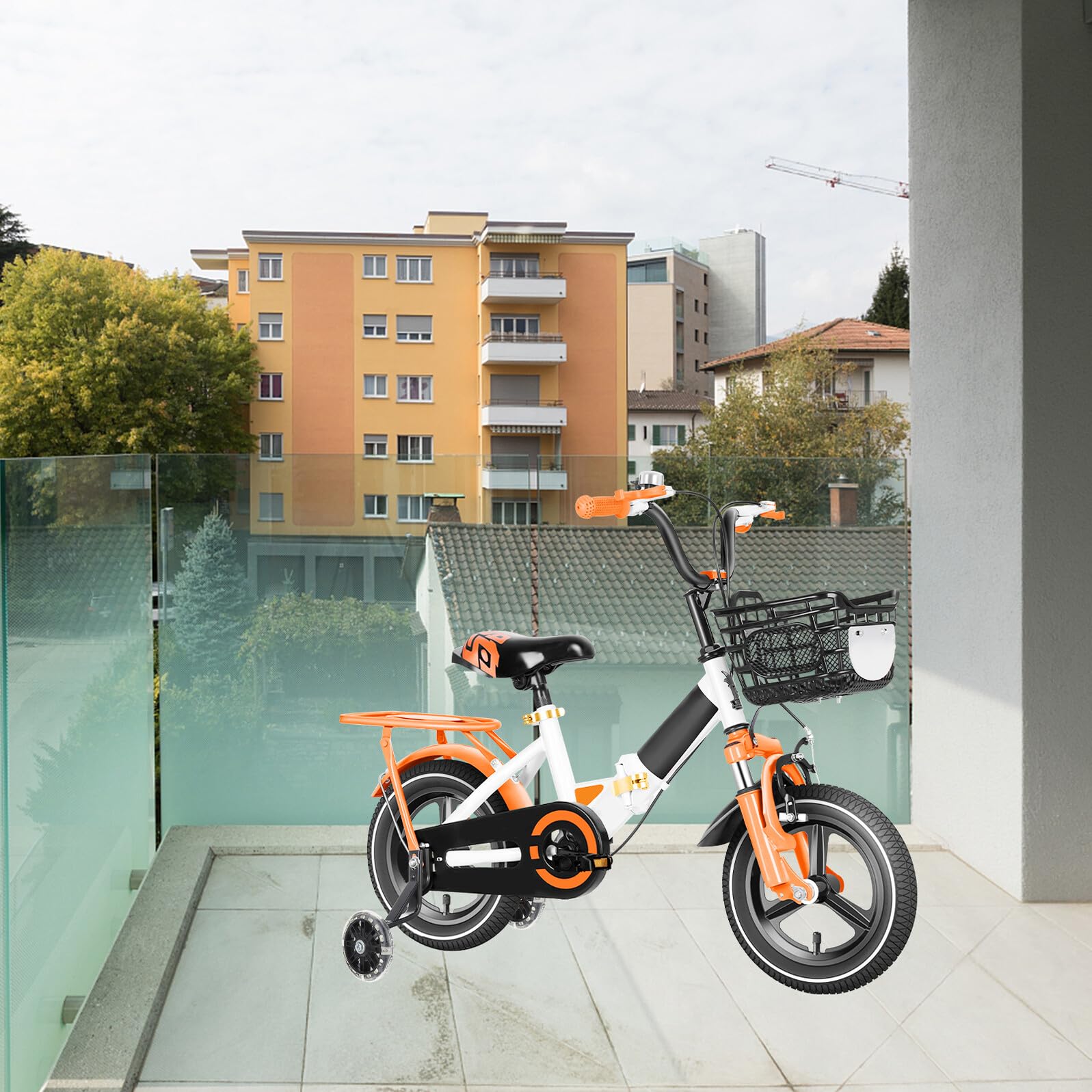 Luminous Children Training Wheels with PU Tires And Carbon Steel Brackets Anti-roll Support for Bikes Enhance Balance And Confidence for Beginners