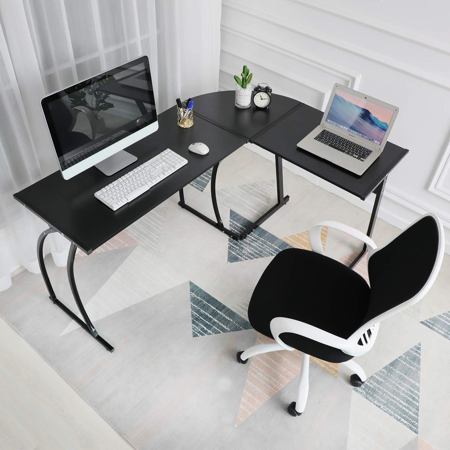 Buy Coavas Computer Desk Office Corner Desk LShaped Desk Large Wood