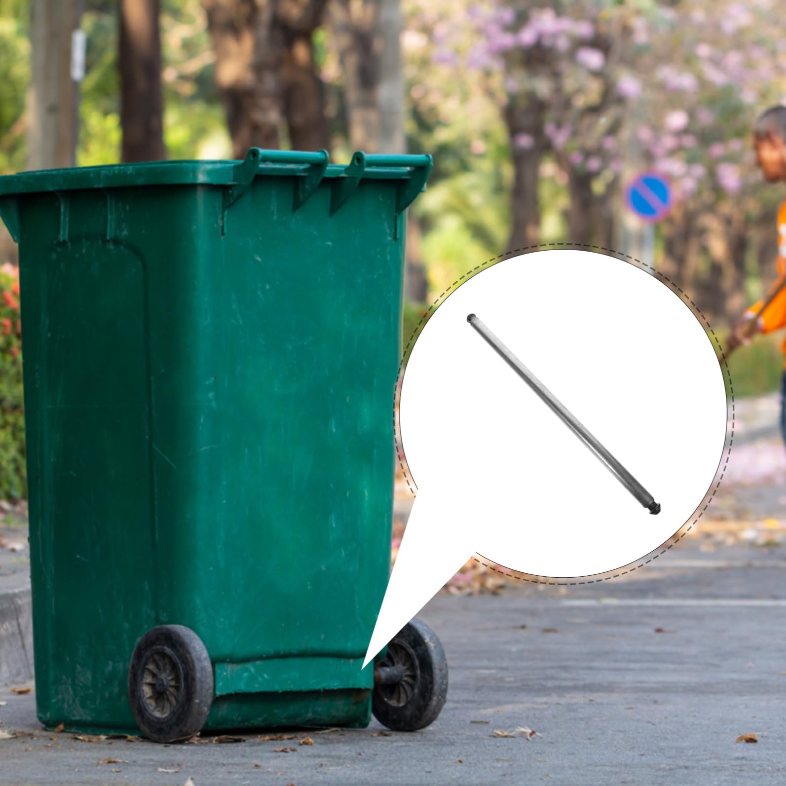 OUNONA 2 Stück Radachse Für Sanitärmülleimer Achsen Fussel Recyceln Austausch Der Mülleimerachse Mülltonnenachse Behälter Mülltonnenschacht Korb Welle Teil Flyer Unterstützung Eisen