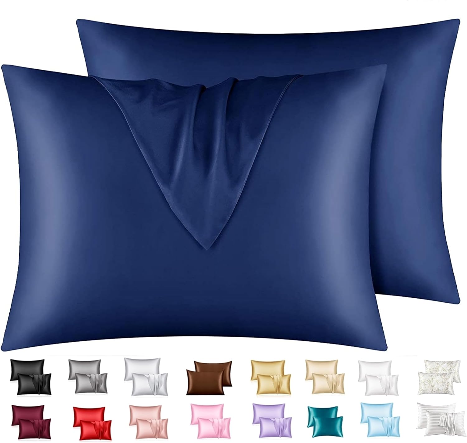 Mulberry Satin Silk Pillowcase for Hair and Skin Soft Breathable
