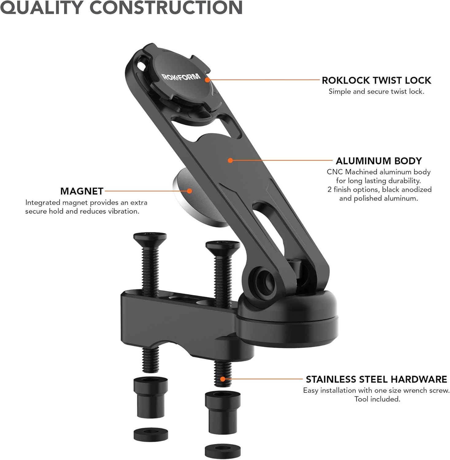 Hоlіdау Dеаlѕ 🛒 Rokform - Motorcycle Cell Phone Perch Mount, Fits Most Harley's, Metrics, and Indian Cruisers, Secures Phone Via Quad Tab Twist Lock Mount and Built-In Magnet Mount (Black)