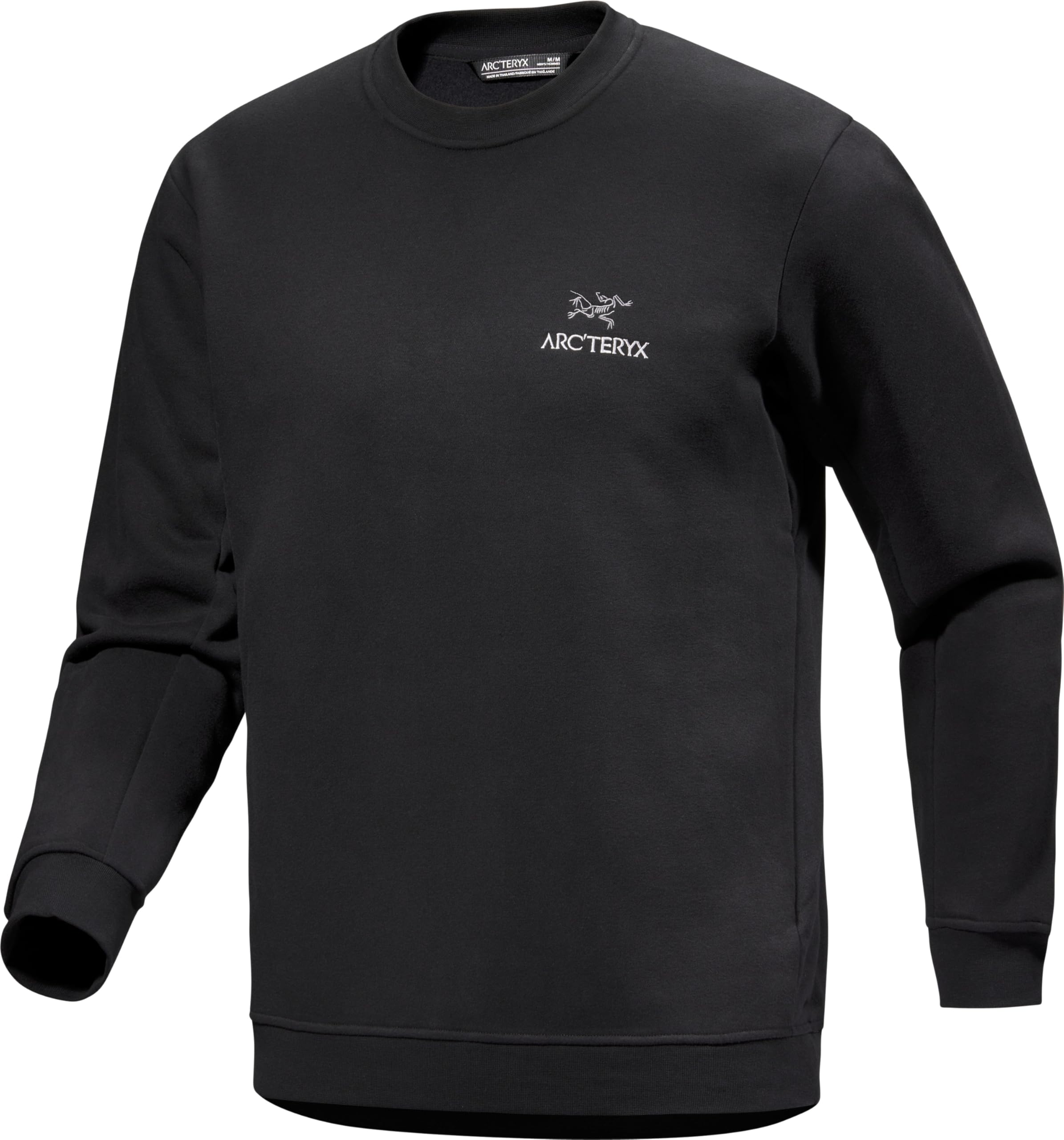 Arc'teryx Emblem Fleece Crew Neck Pullover Men's | Comfortable Pullover in an Organic Cotton Blend | Black, X-Large