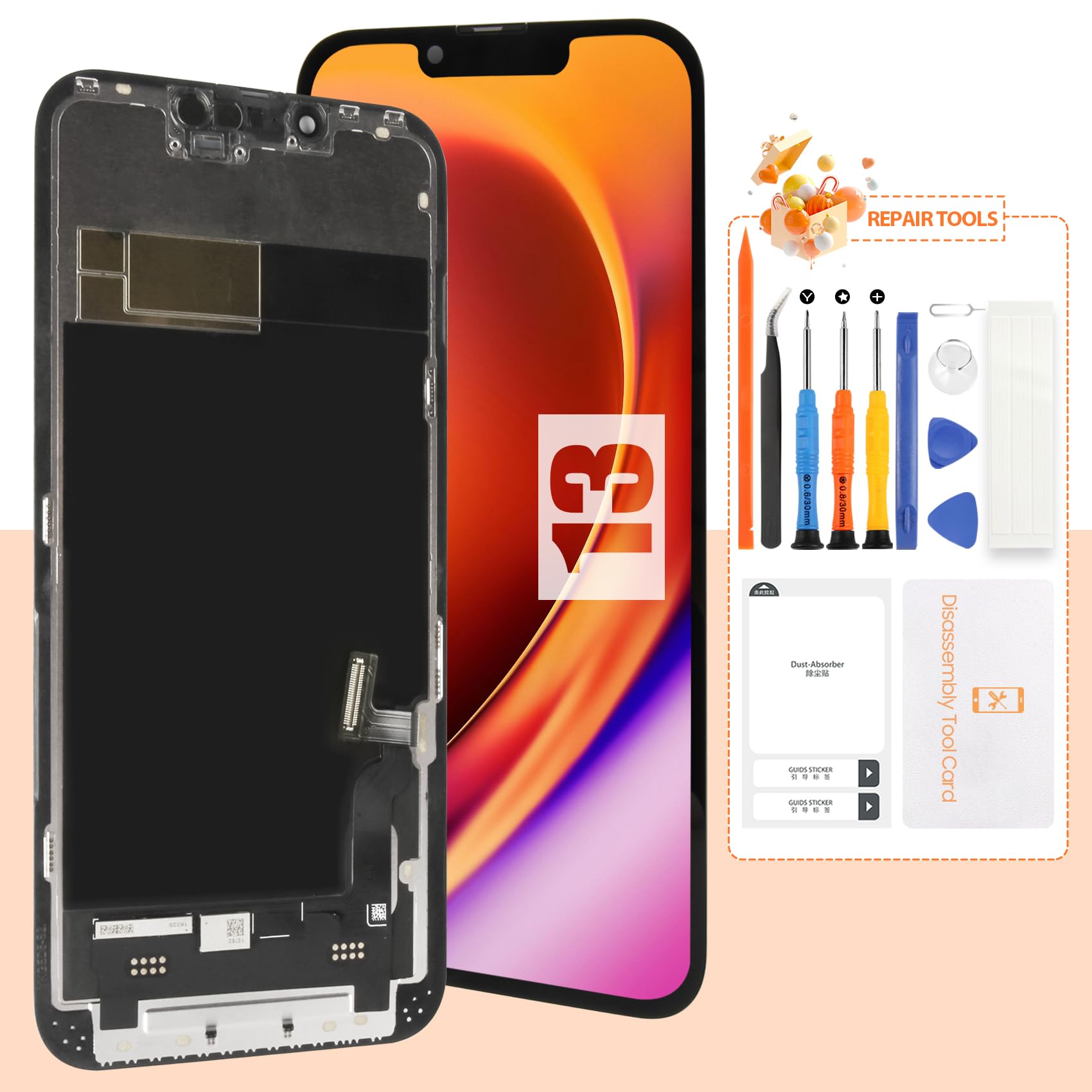 【D22】iPhone13 Amazon.com: for iPhone 13 Screen Replacement 6.1 inch, for
