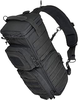 HAZARD 4 Evac Photo-Recon(TM) Photo Sling Pack w/MOLLE (R) - Black , 18.1" L x 6.3" W x 4.7" D - HAZARD 4