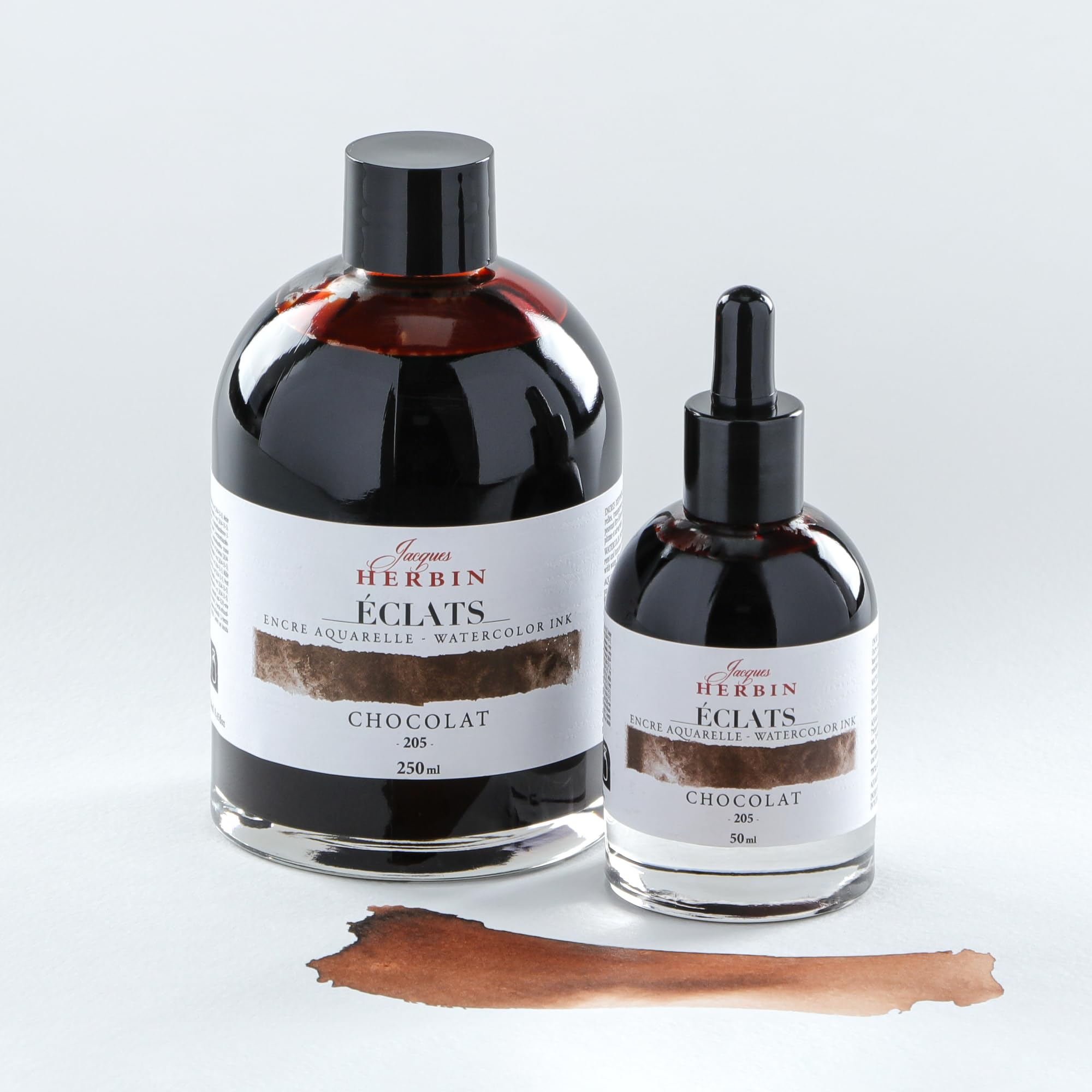 Jacques Herbin 18205TAMZ, Fine Art WaterColour Ink Éclats-Chocolat/ Chocolate 250ml, Painting, Drawing, Calligraphy - Image 3