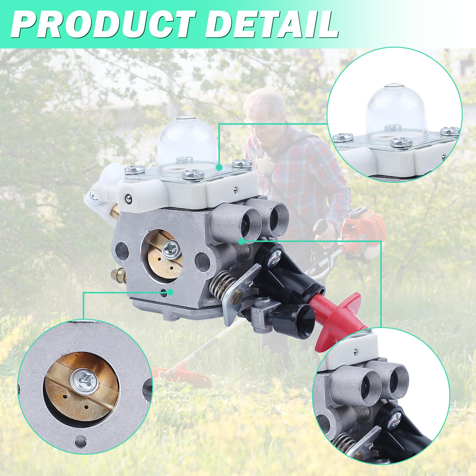 Kit Carburateur Débroussailleuse FS40 FS50 FS56 FC56 Avec Filtres - Compatible Stihl