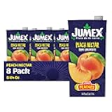 Jumex Peach Juice Nectar - Peach Nectar Made with Fresh Fruit Puree - Tropical Fruit Juice Concentrate for Smoothie Mix, Cocktail Mixers, Kids Drinks & Mexican Beverages - 64oz, 8 Pack Carton