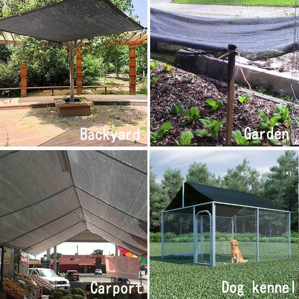 2,4X2,4M Schattennetz Schwarz, 90% Schattierungsgrad UV-stabilisiert, Schattiernetz Schattentuch für Pflanzen Gemüse Gewächshaus, Schattiergewebe Sonnenschutz für Garten Terrasse Pergola