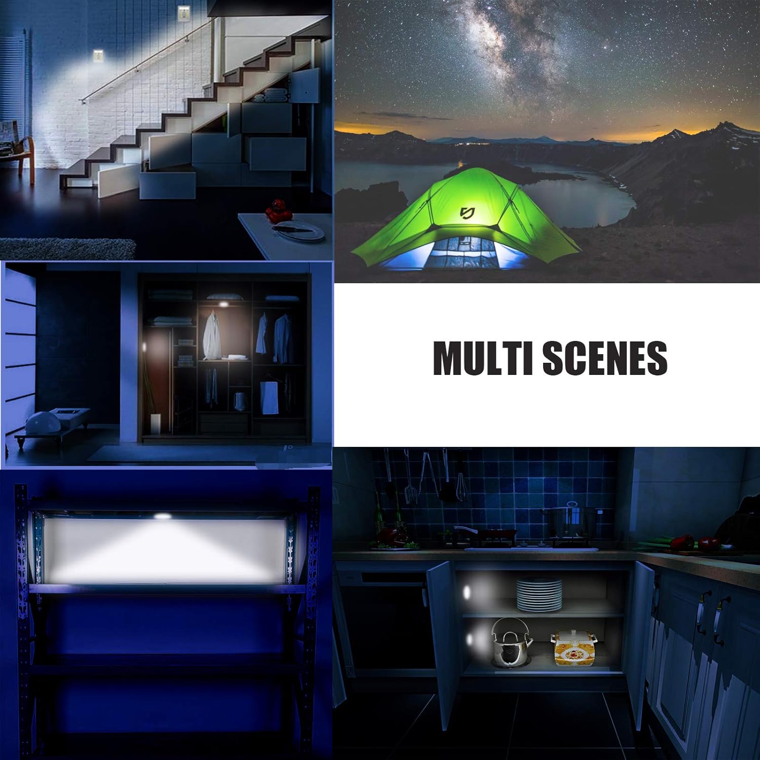 Battery-Operated LED Night Light Switch for Closets and Stairs