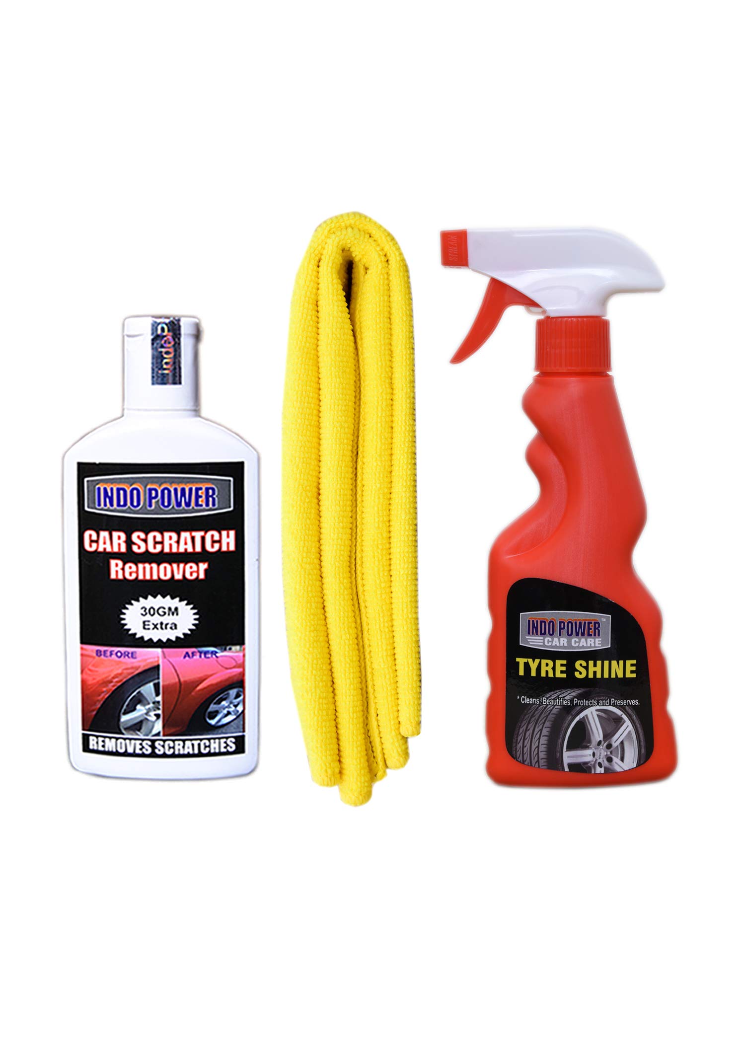 BADY731-TYRE Shiner Spray 250ml + 1PC CAR Microfiber Cloth Yellow+ Scratch Remover 100gm.-image-23