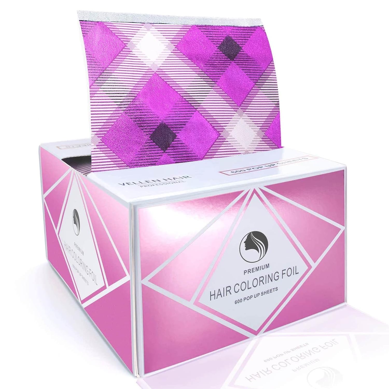 Vellen Hair Embossed Aluminium Hair Foil Sheets, Hair Foils for Highlighting, Non