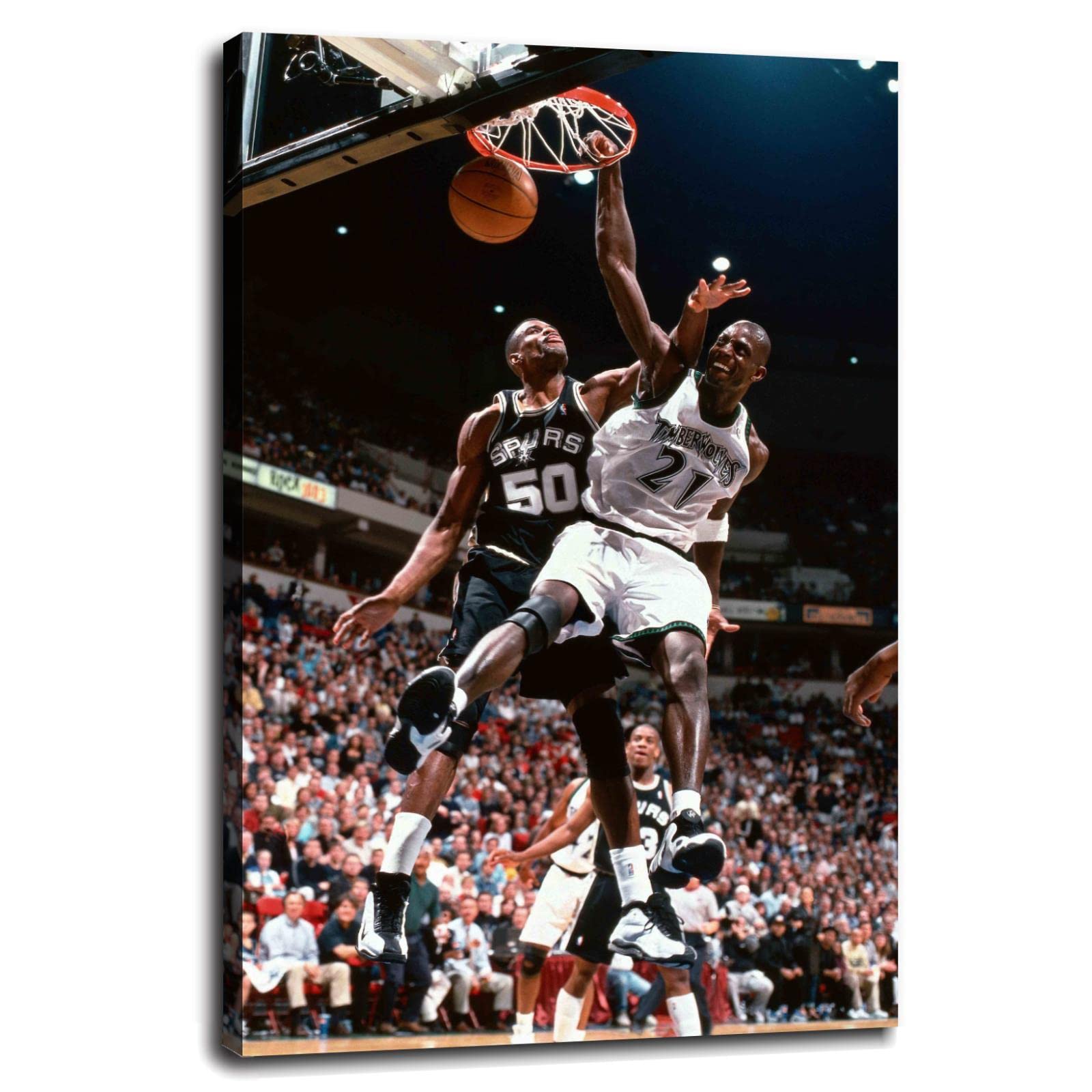SENRN Kevin Garnett Poster Basketball Player Canvas Prints Wall Art For Home Office Decorations. #K1028. With Framed 12"x8"