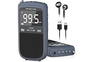 Portable AM FM Radio with Rechargeable Battery and Excellent Reception
