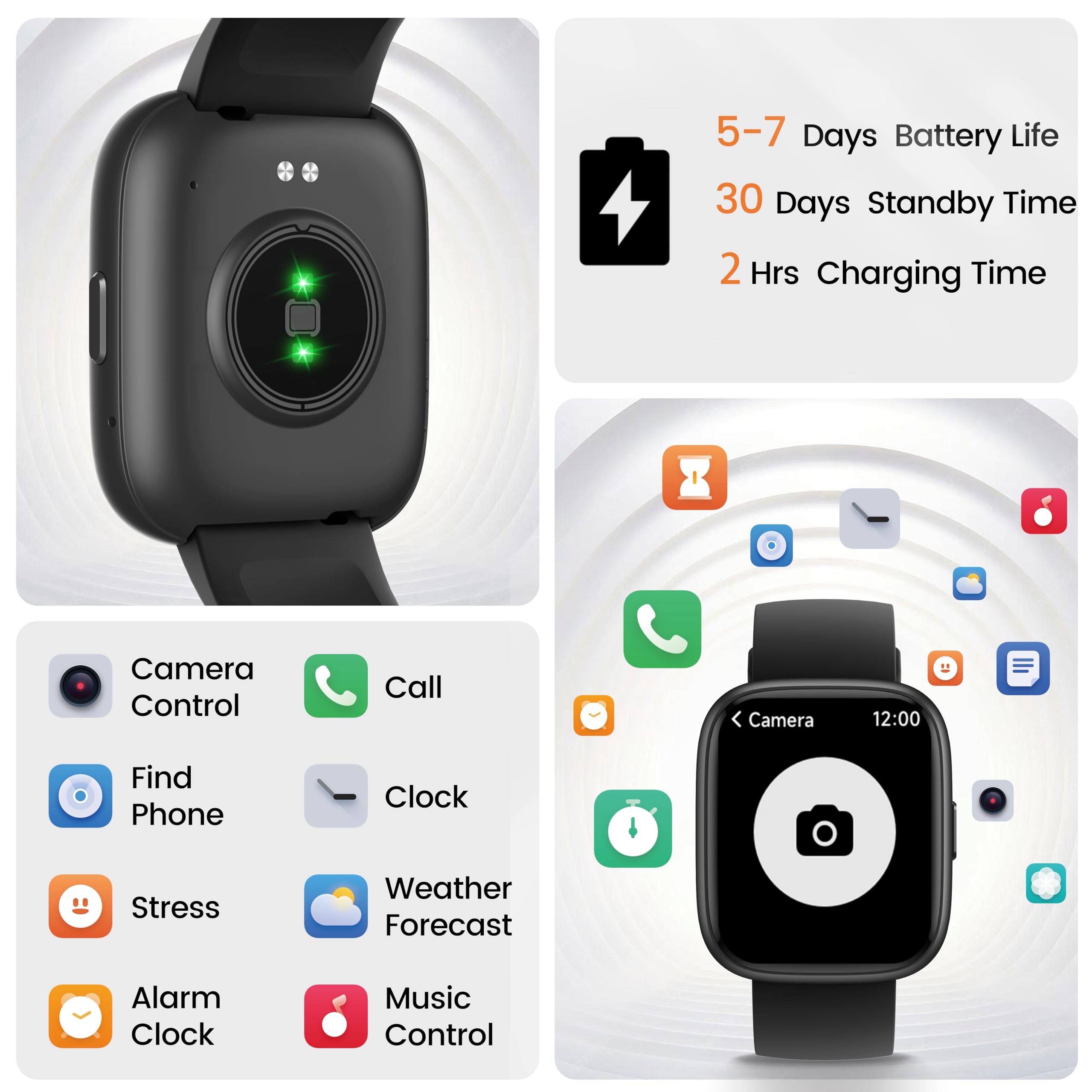 Smartwatch Herren Damen, 1.83" Smart Watch mit Bluetooth Anrufen/Alexa, 100+Sportmodi Fitnessuhr mit Herzfrequenz/Schlafmonitor/Schrittzähler, IP68 Wasserdicht Fitness Tracker Sportuhr für Android iOS