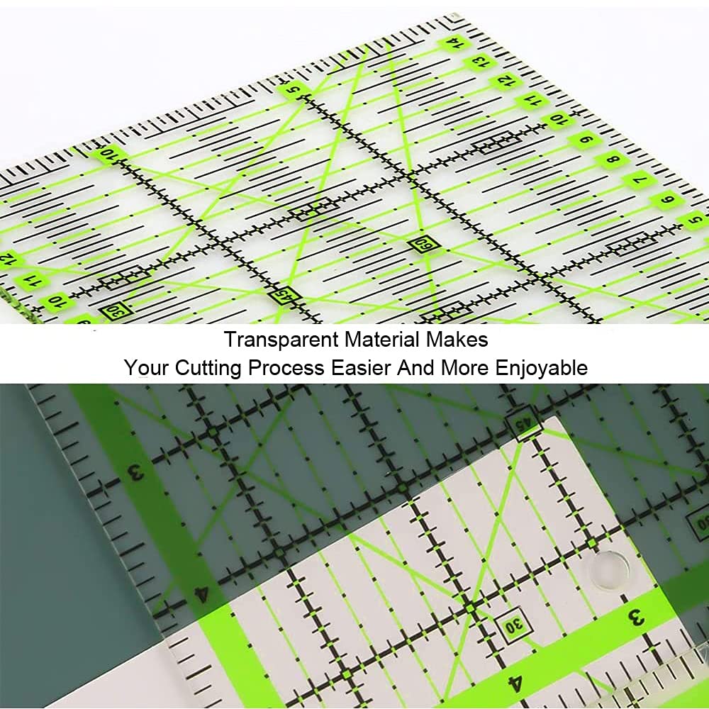 Righello Acrilico 15x15 Cm Per Quilting E Cucito - Trasparente E Precisione Assoluta - Foto 12