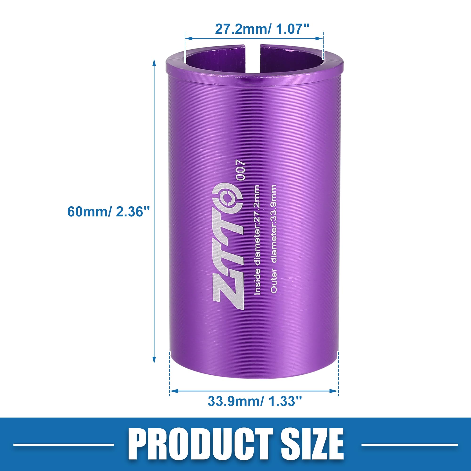 X AUTOHAUX 33,9 à 36mm Vélo Bicyclette Selle Tige Tube Adaptateur Réducteur Manchon
