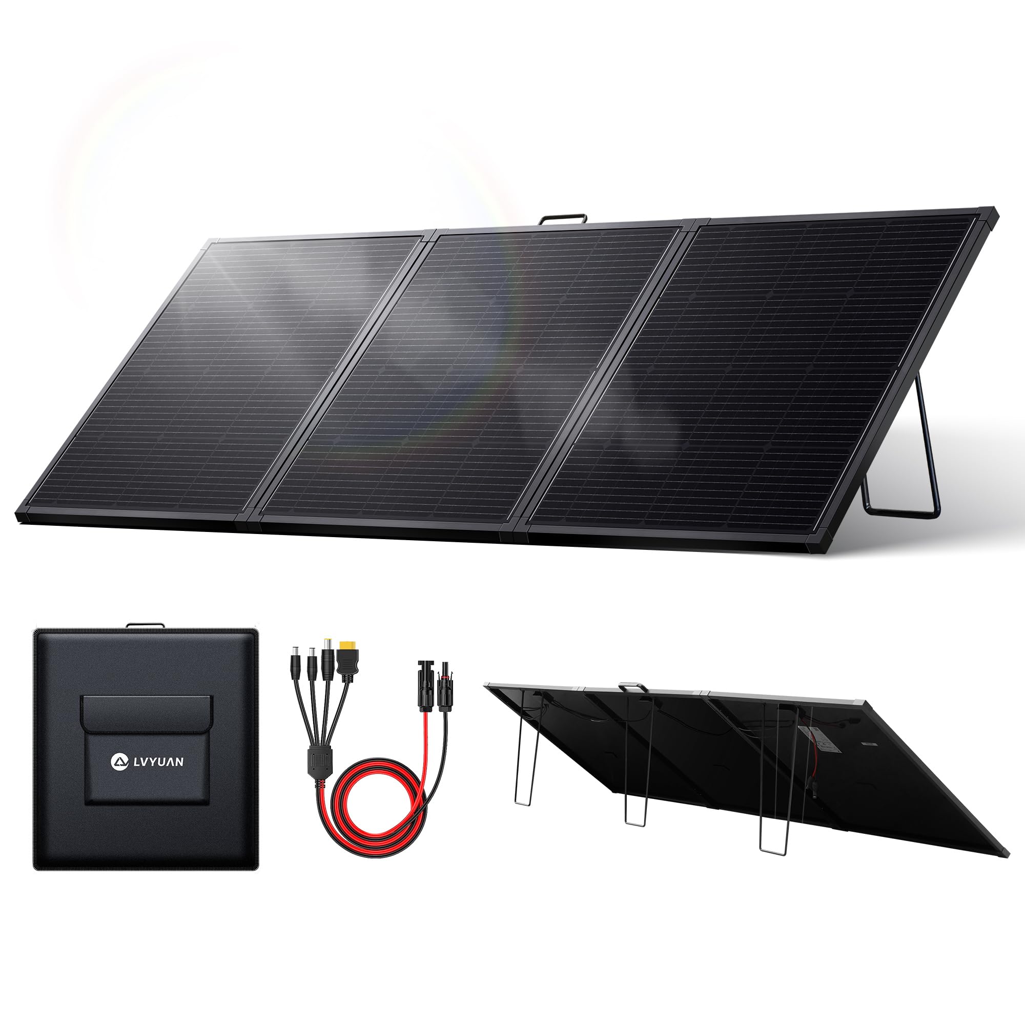 Amazon | LVYUAN ソーラーパネル 300W 折りたたみ式 太陽光パネル 単