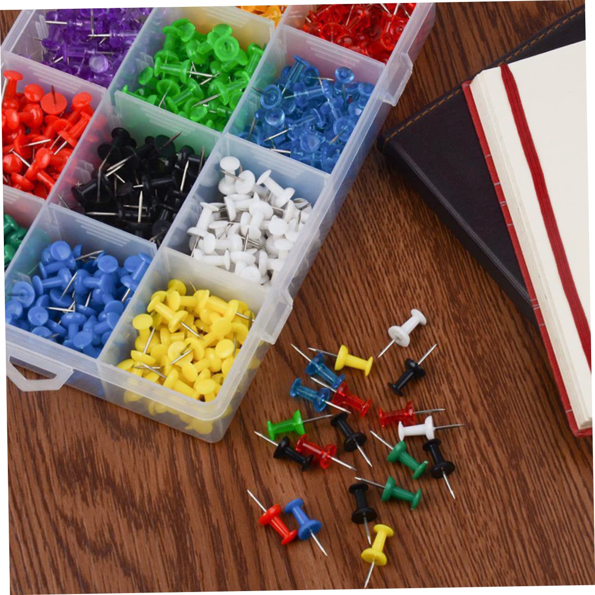 12piezas Chinchetas De Corcho Coloridas para y Tableros De Anuncios para y Escuela