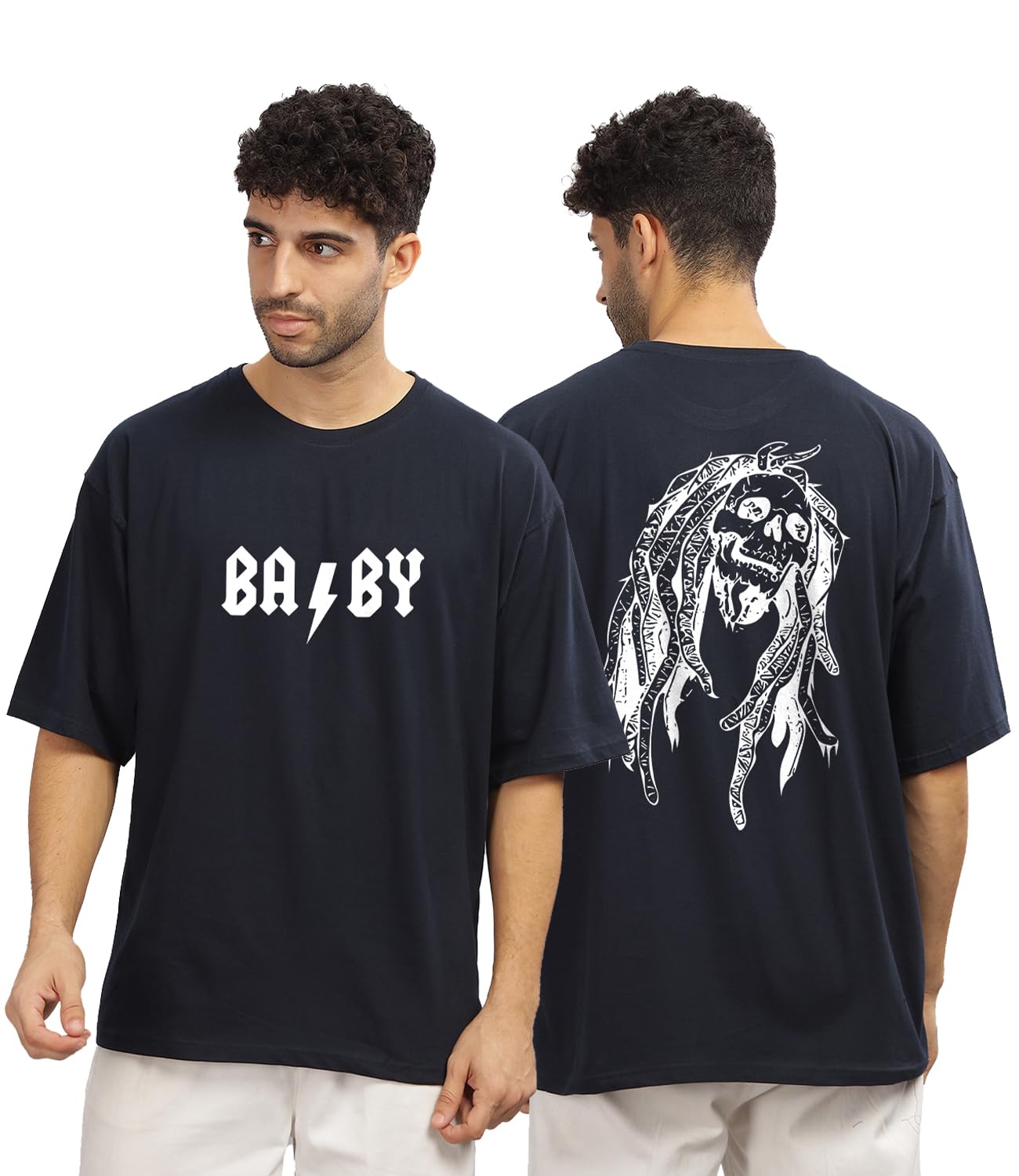 INDISSH Oversized Tshirt | Music Printed Oversized T-Shirt SLK