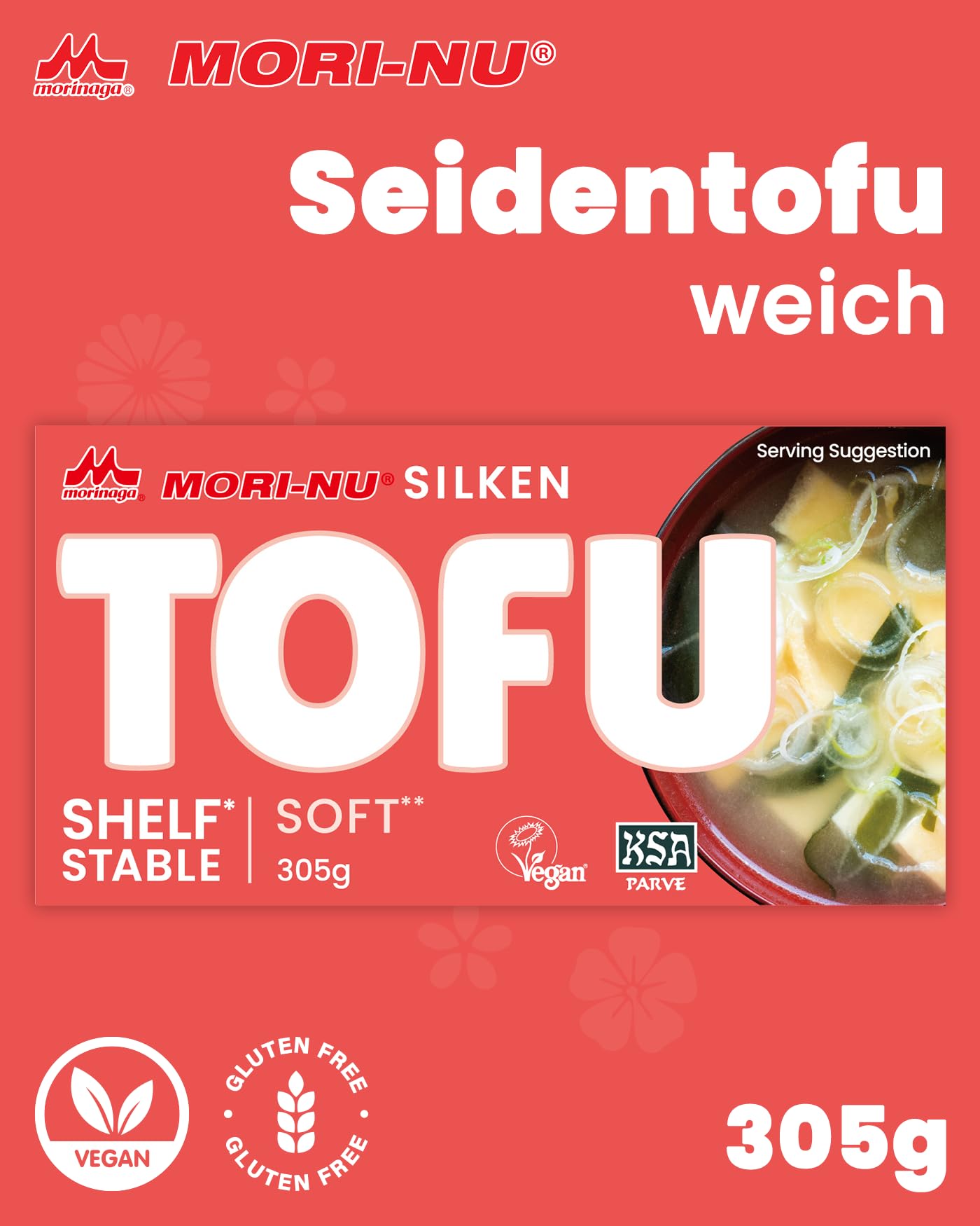 seidentofu aufbewahren MORI-NU | Weicher Tofu aus Sojabohnen | Vegan | 1 x 305 g | Glutenfrei | Laktosefrei | Ungeöffnet ungekühlt lagerbar Stil:Doppelt Muuto Restore Tray – fahrradgarage individuell