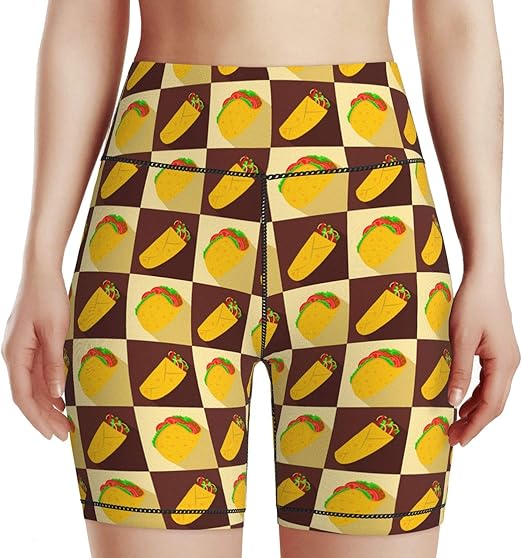 Cartoon Burritos and Tacos Women�s High Waist