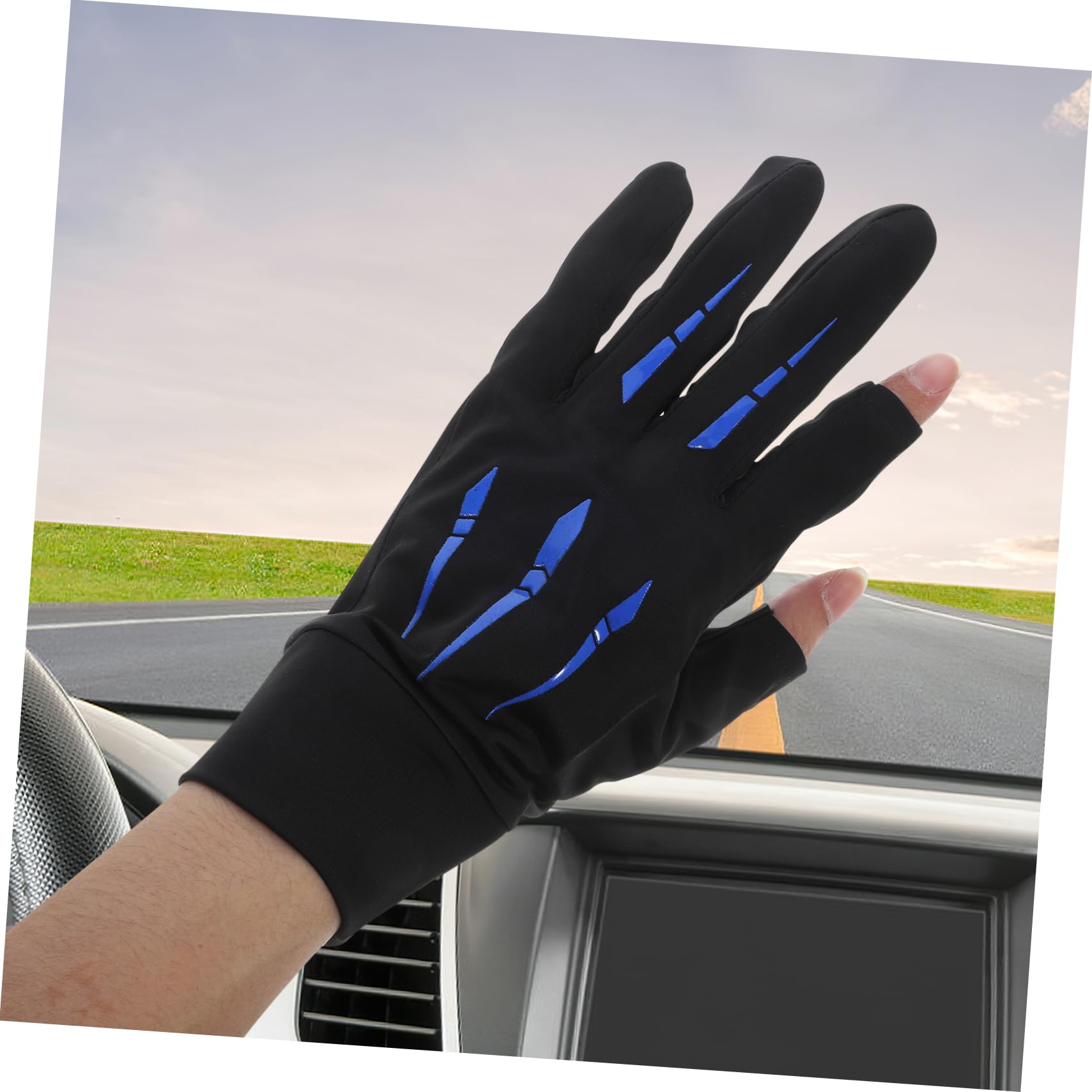 VANZACK 4 Paia guanti di protezione solare guanti da pesca resistenti all'usura fitness elastici comodi da equitazione da bici adulto Accessori articoli sportivi uomo