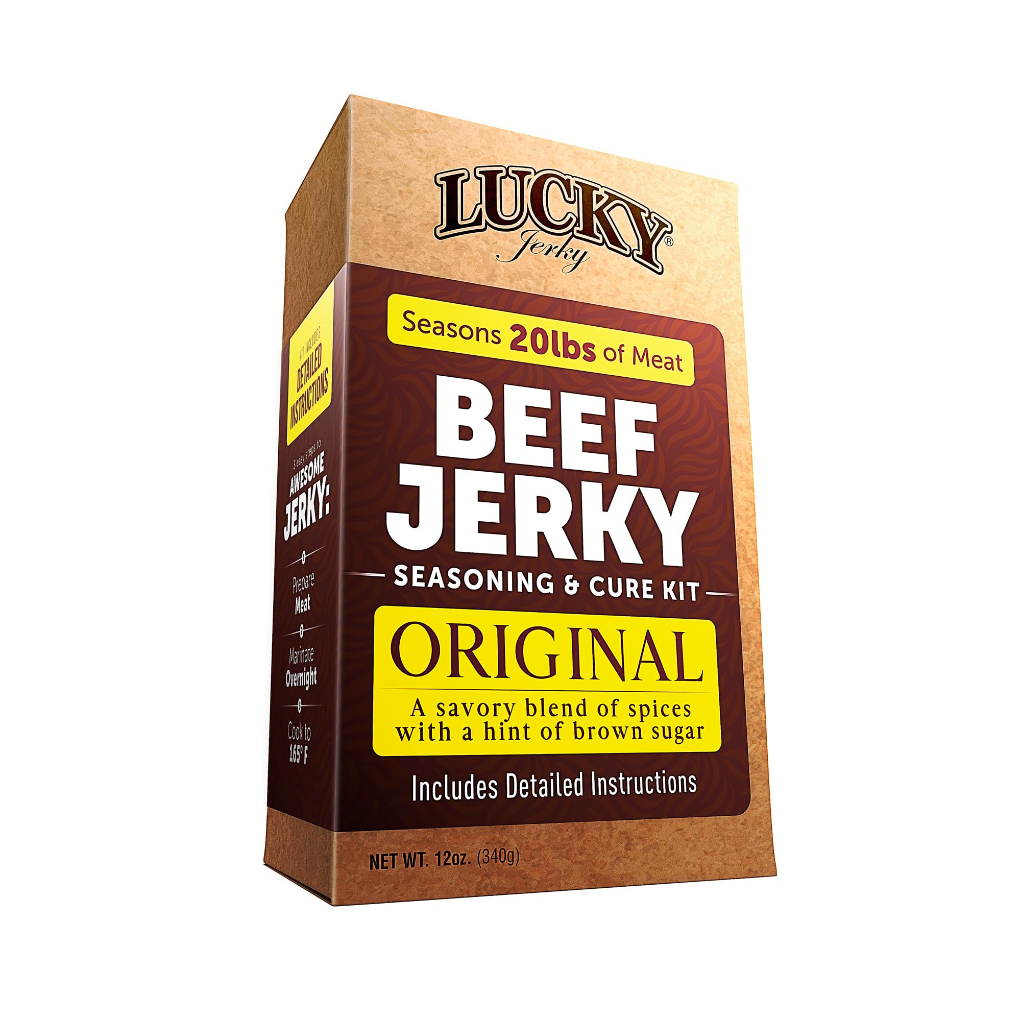 Lucky Jerky Original DIY Jerky Seasoning Kits - Seasons 20lbs of Meat