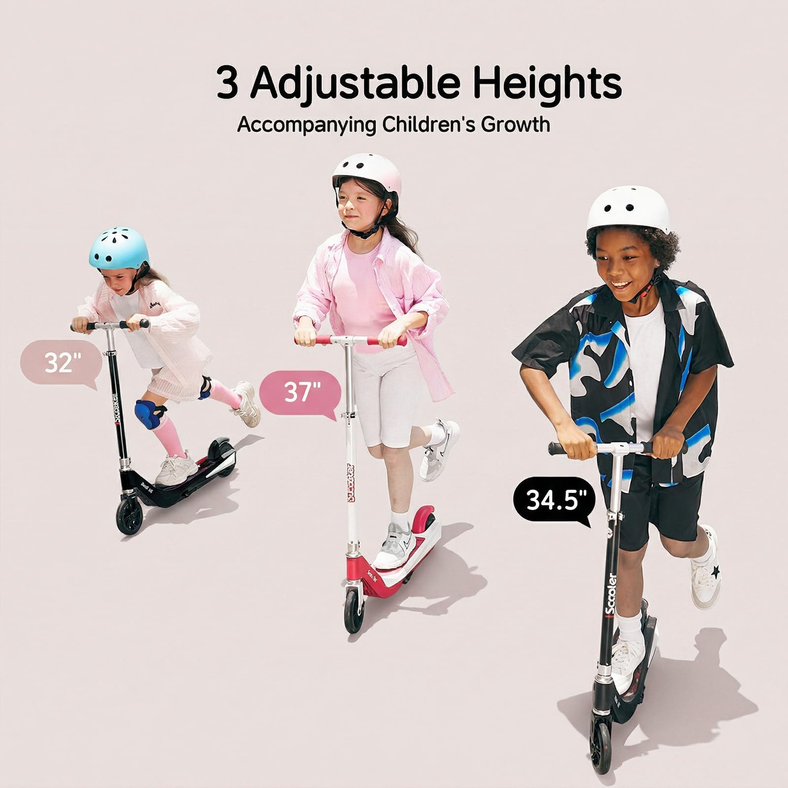 iScooter Patinete eléctrico para niños con Ruedas Delanteras LED, Patinete eléctrico iK1S para niños de 6 a 10 años, Rango de 7 km, 15 km/h, Luces LED Coloridas, Carga rápida de 3.5 Horas, Altura