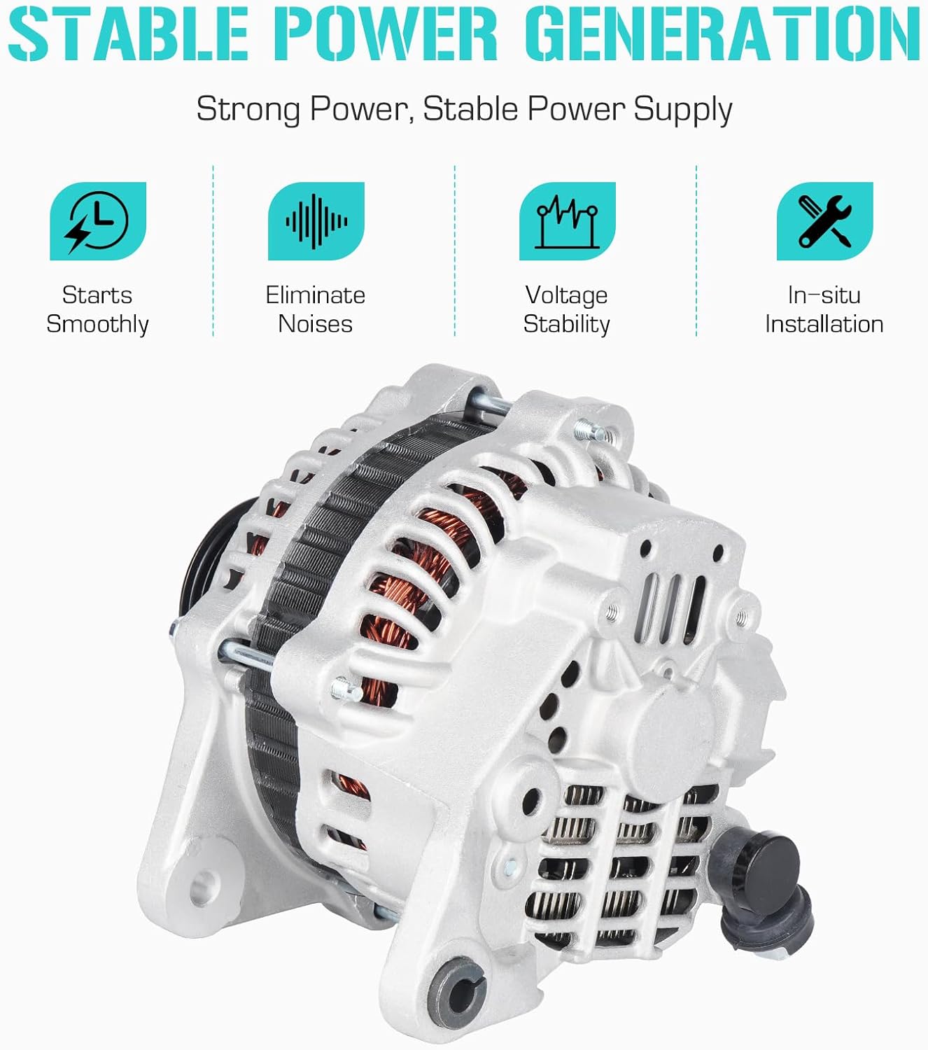 New Alternator Fit for 2.5l Subaru Forester 03-05 / for Baja 03-06 / for Impreza 05 / for Outback Legacy 00-04 ( Not for Turbocharged) , Manual Transmission for SAAB 9-2X 05 & Outback Legacy 00-02