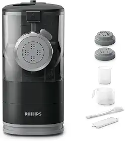 Philips HR2371/05 - Máquina de fazer massa e massa (3 pratos intercambiáveis), cor preta