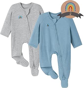 Monos De Dormir Niño Pijama Bebé Con Cremallera 2 Vías - Algodón, Con Pies, Para 0-12 Meses, Diseños Animados Pijama Bebé Con Pies Y Manopla