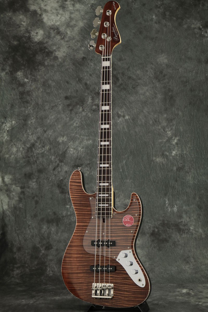 Amazon | Bacchus WL4-FM CUSTOM/R/OIL BR エレキベース