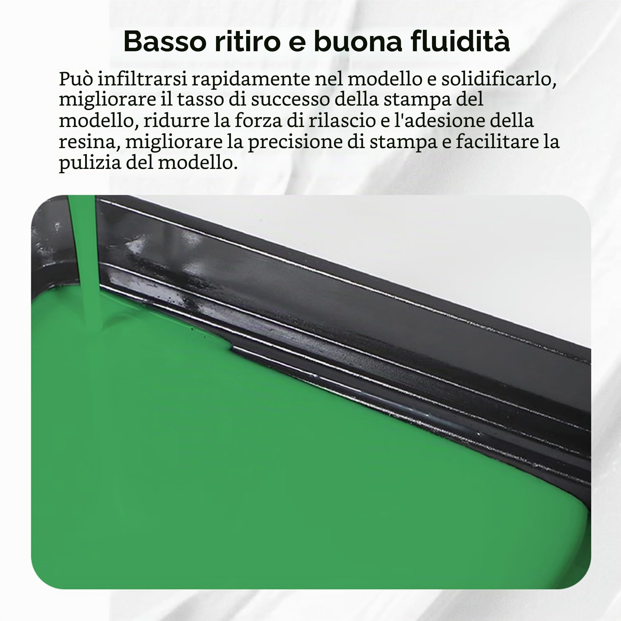 Antinsky Resina Dentale Fondibile per stampanti 3D DLP/LCD, polimerizzazione UV 405 nm, combustione completa, fusione facile per impianti dentali, strutture e corone, alta precisione, 0,5 kg verde