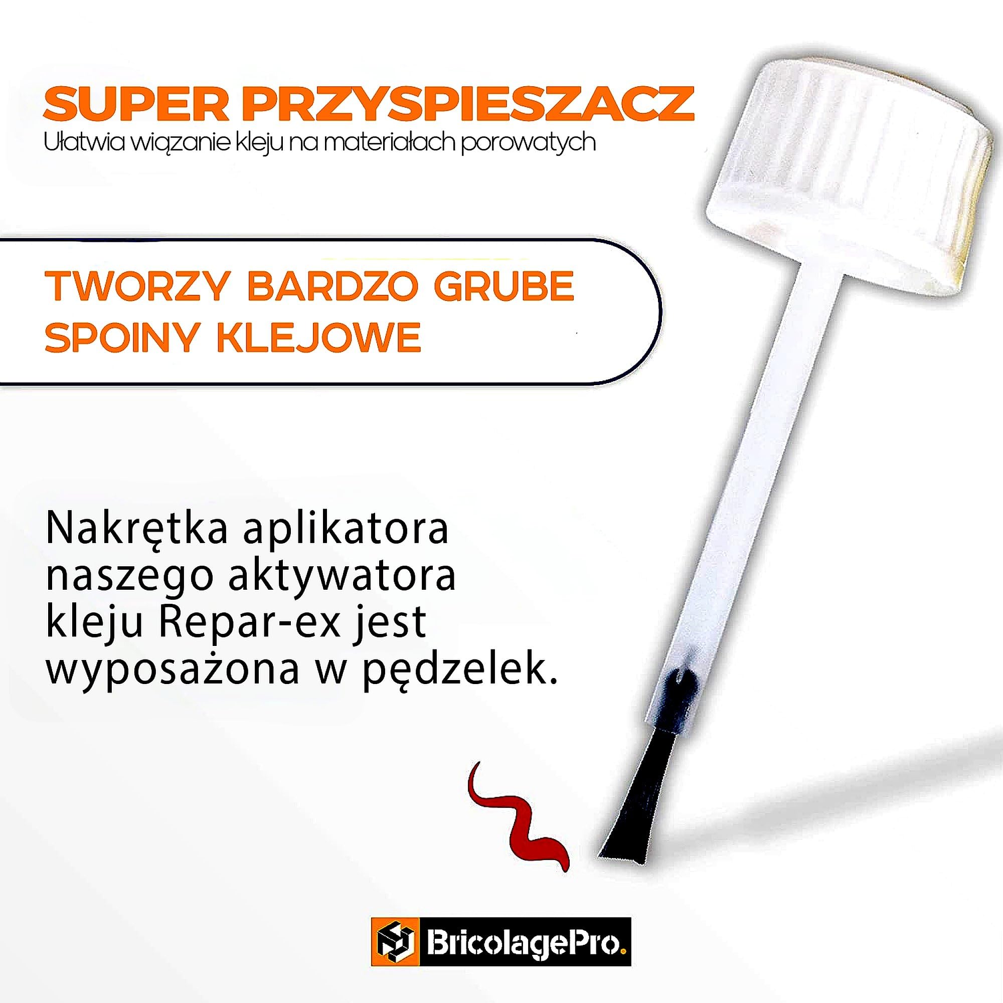 BRICOLAGEPRO - Repar-ex profesjonalny zestaw kleju 20g, proszek montażowy 30 g i aktywator kleju 15 ml - wszystkie uchwyty