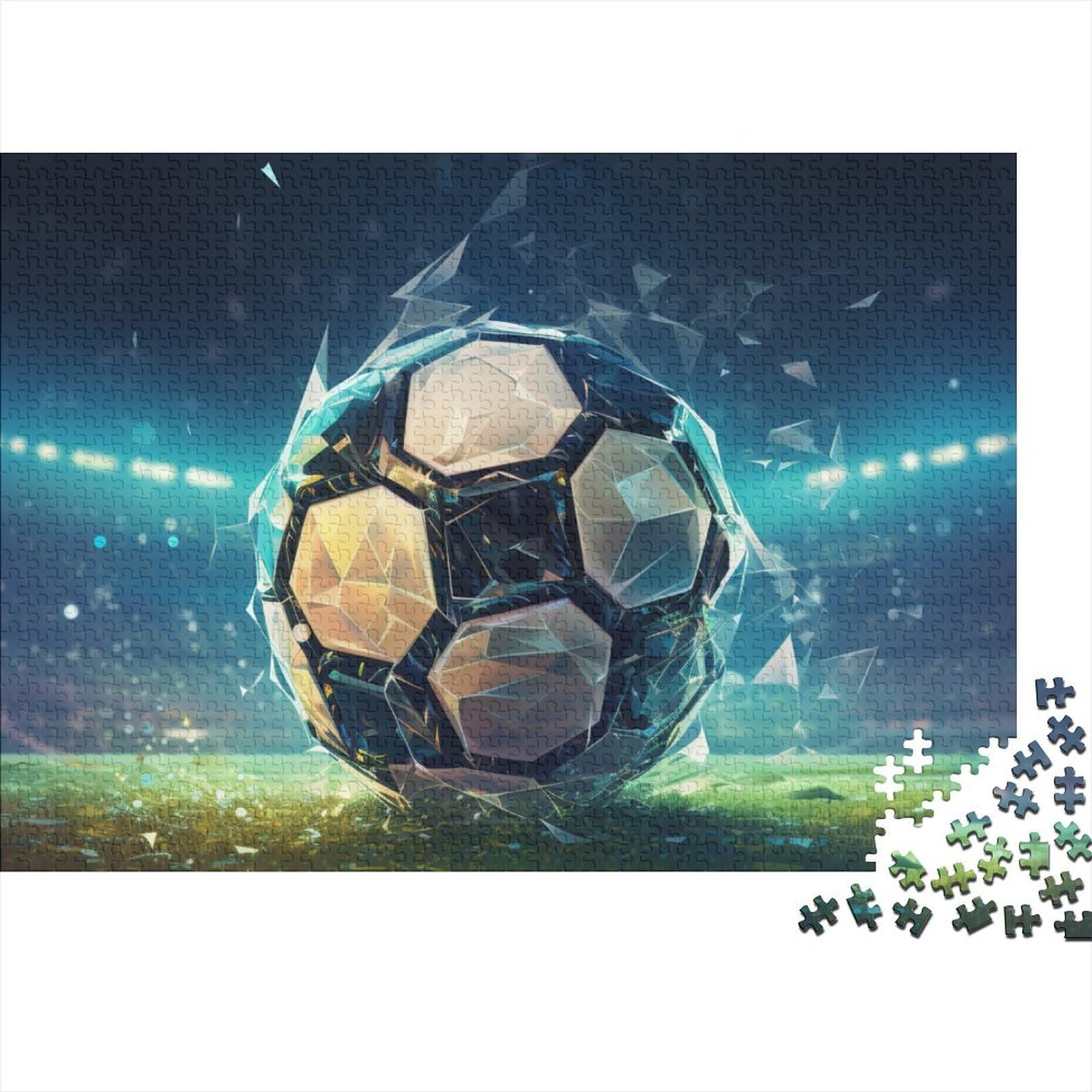 Fútbol Adultos Puzzle 500 Piezas Copa del Mundo Decoración Juegos EduGatoivos Juego De Rompecabezas Cumpleaños Stress Relief Toy 500pcs (52x38cm)