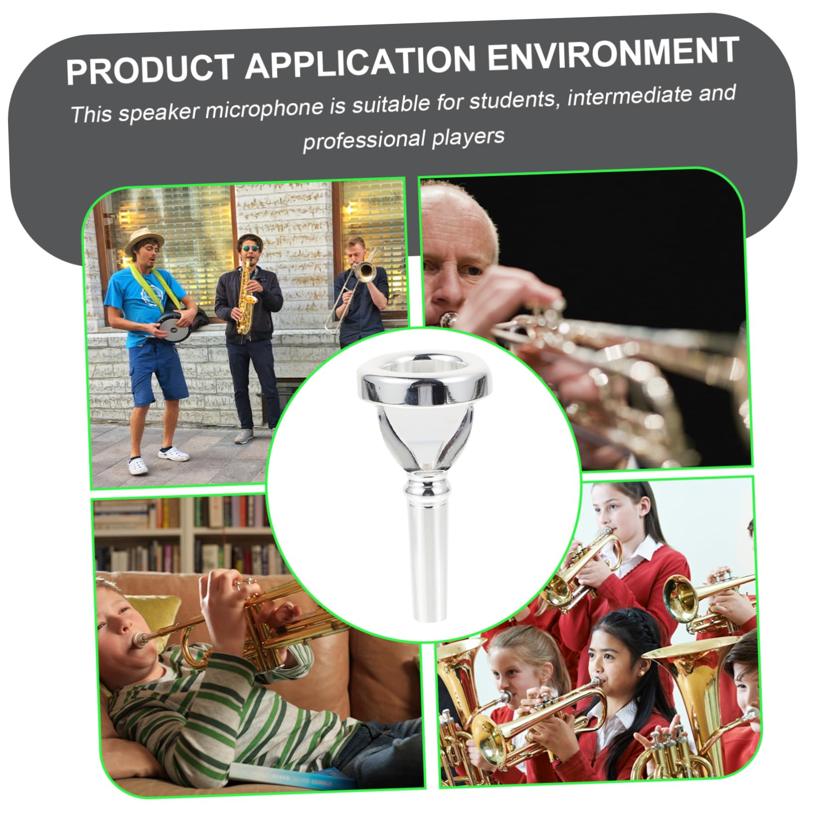 Levemolo Silver Horn Mouthpiece Replacement for Horns Perfect for Practice Performance Durable Material