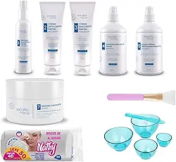 Kit Limpeza De Pele Profissional Aquaface Extratos Da Terra 6 Produtos + Kit Cubeta + Pincel + Algodao