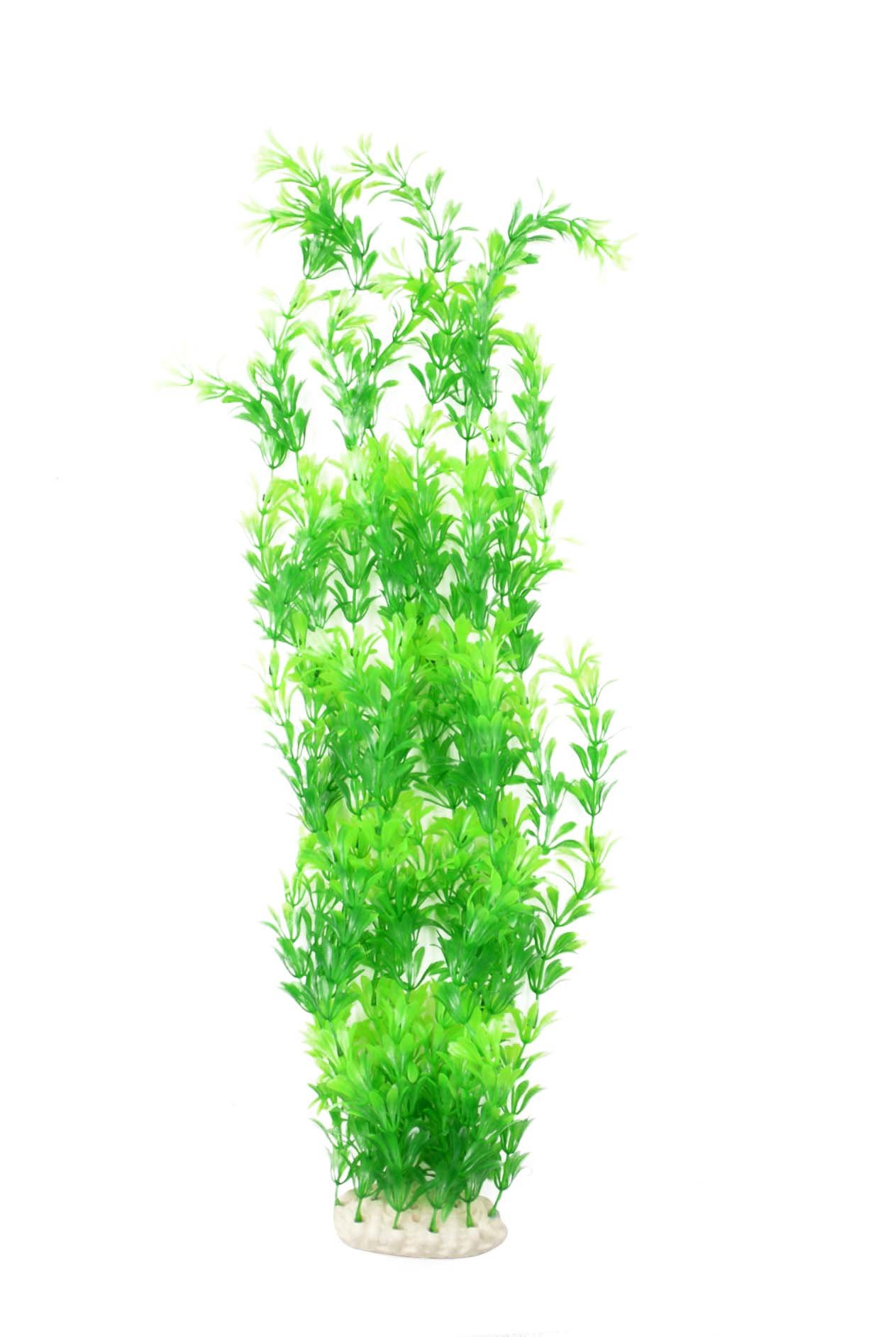 CNZ Aquarium Decor Fish Tank Decoration Ornament Artificial Plastic Plant Green, 23-inch Tall