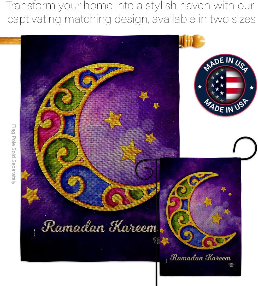 Generous Ramadan Burlap Garden Flag Religious Christian Religion Easter House Decoration Banner Small Yard Gift Double-Sided, Made in USA