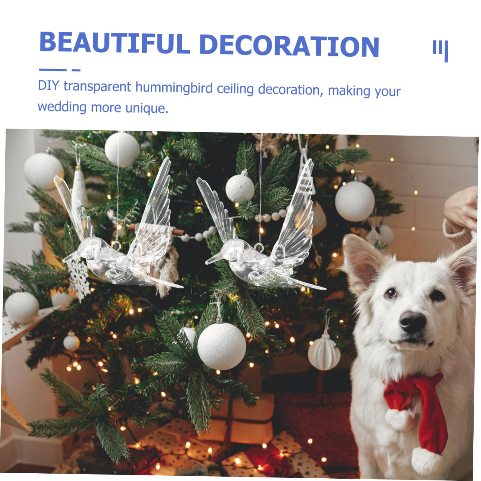 SOIMISS 3 Sätze DIY Transparenter Vogel Kristall Kolibri Hochzeit Decke Hängende Weihnachtsbaum Ornament Dekoration Hochzeitsdekor Ornamente Zum Basteln Ornamente Für 10 Stück * 3