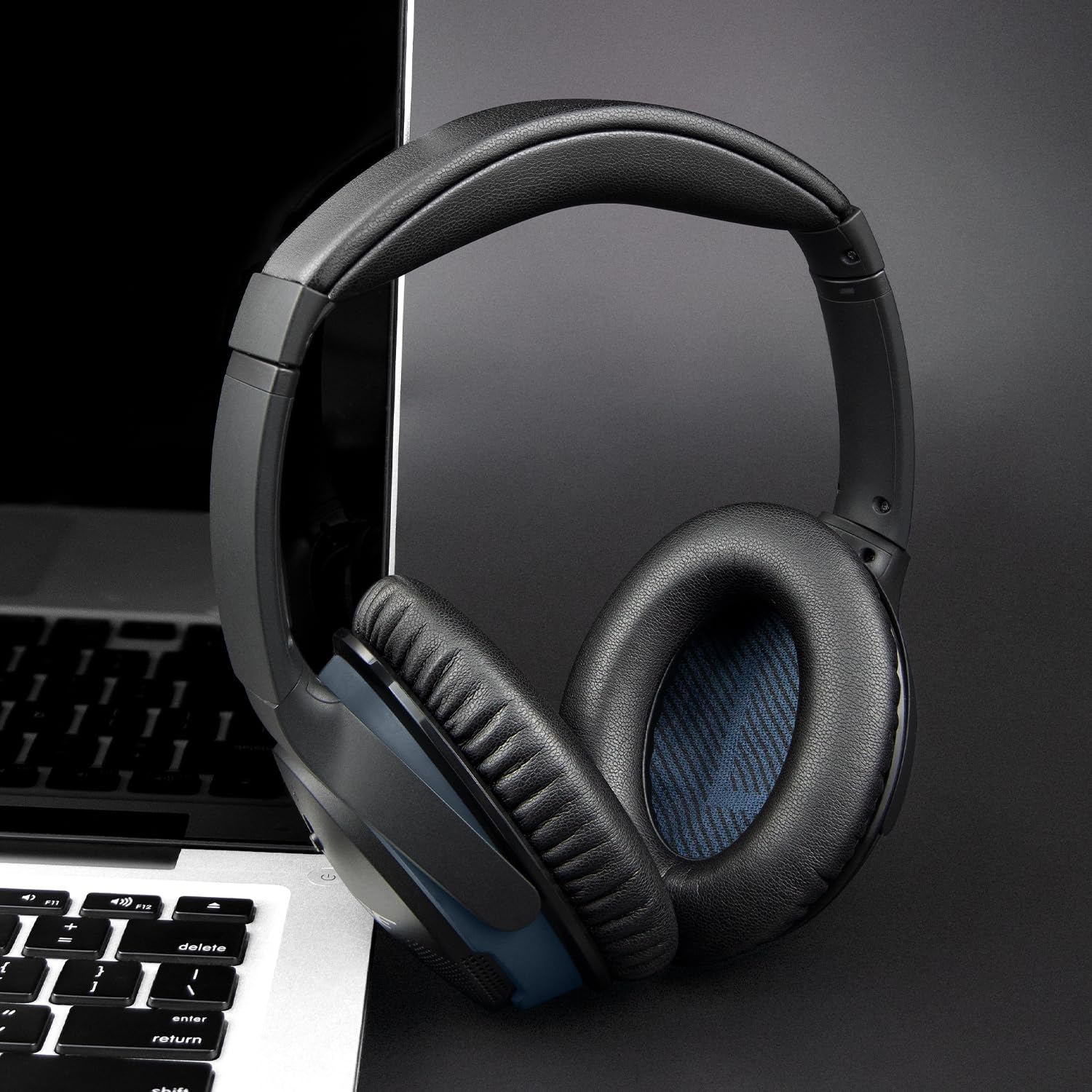 SoloWIT Cuscinetti Auricolari Ricambio per Bose SoundLink Around-Ear II (Sound Link AE2/Model BA2) Cuffie, Padiglioni in Morbida Pelle Proteica, Schiuma ad Alta Densità - Nero
